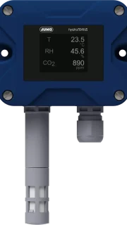 Humidity and temperature transmitter with optional CO2 module